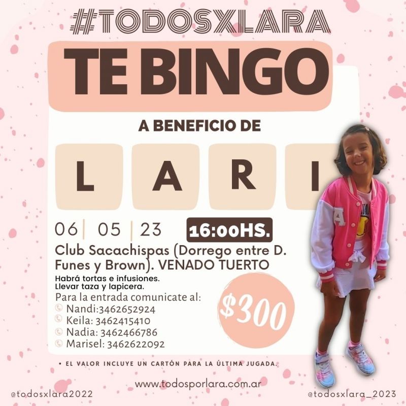 ¡Super té Bingo Solidario #TODOSXLARA!
